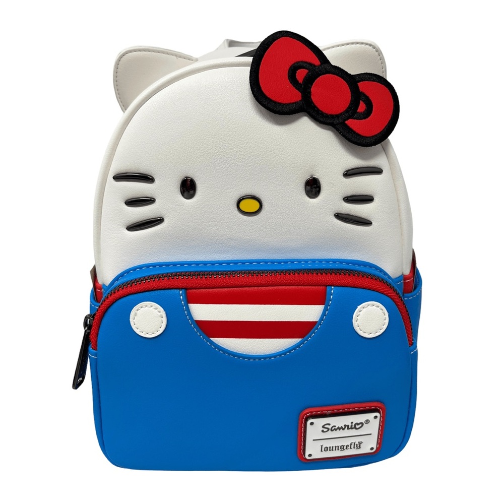 Loungefly Hello Kitty Blue, Red, and White mini Backpack
